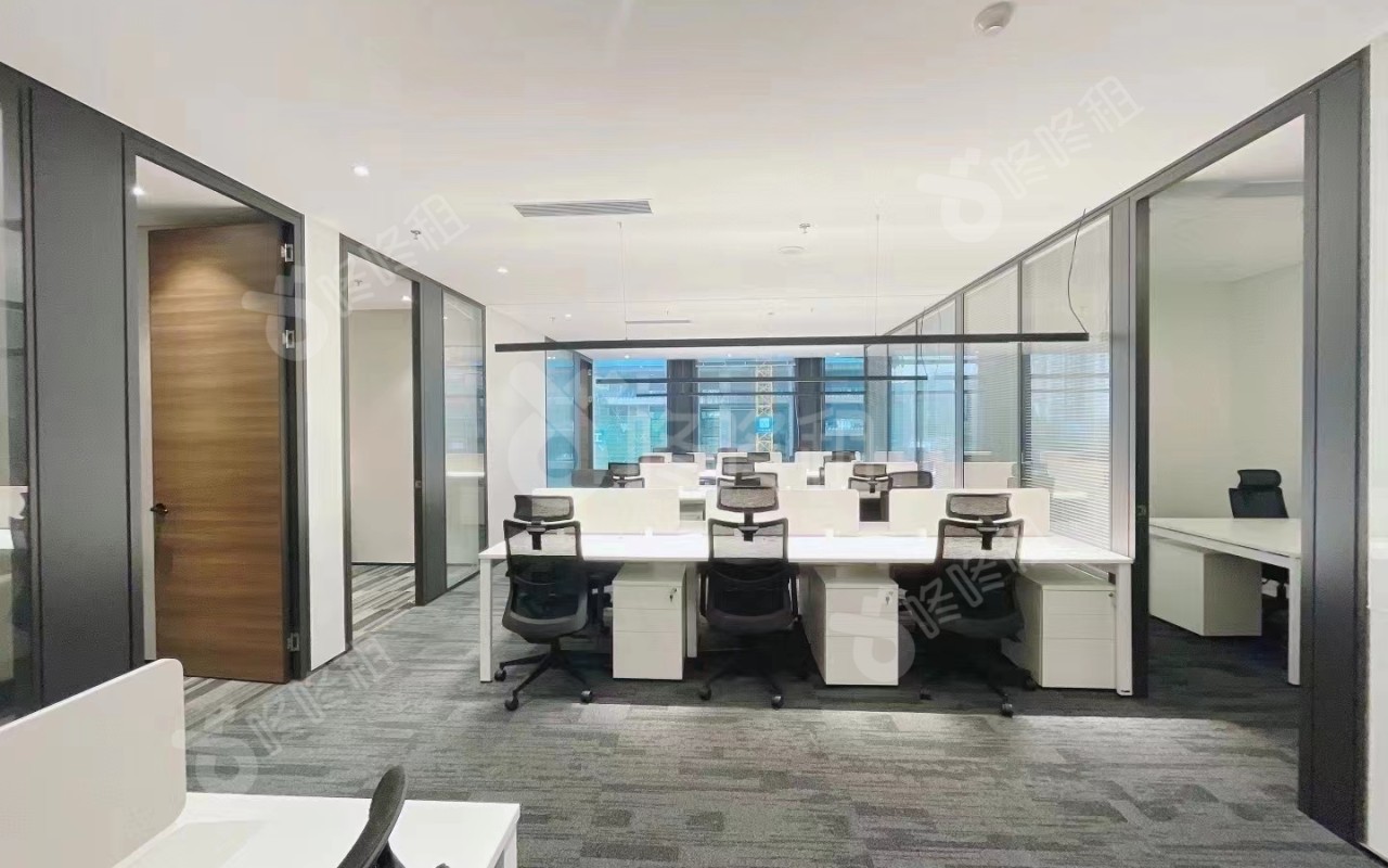 天珑移动大厦_298平_精装_办公室开间
