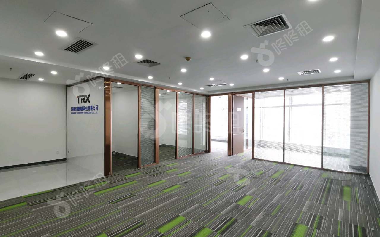 海岸城大厦_185平_豪装_办公室开间