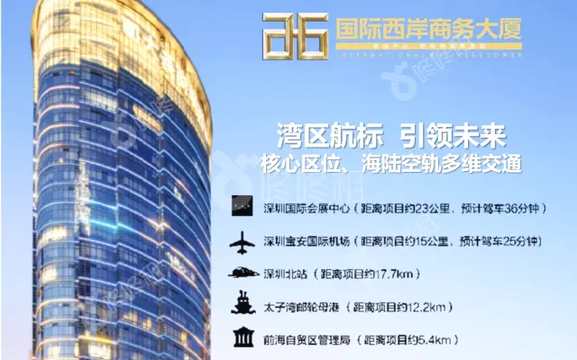国际西岸商务大厦_出租/租金_楼盘外观图