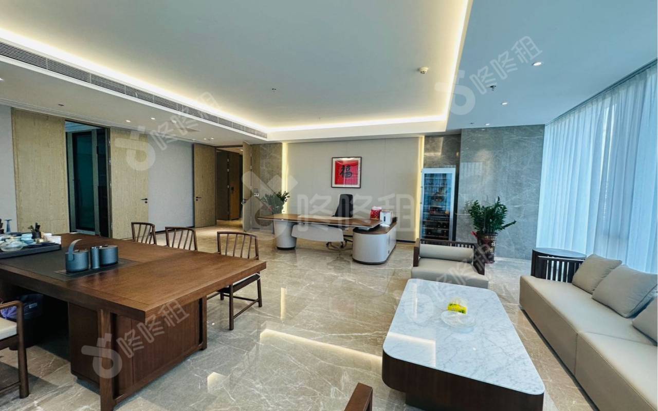 华润前海大厦_1195平_豪装_办公室隔间