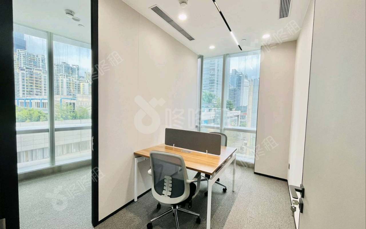 中洲控股中心_480平_精装_办公室隔间