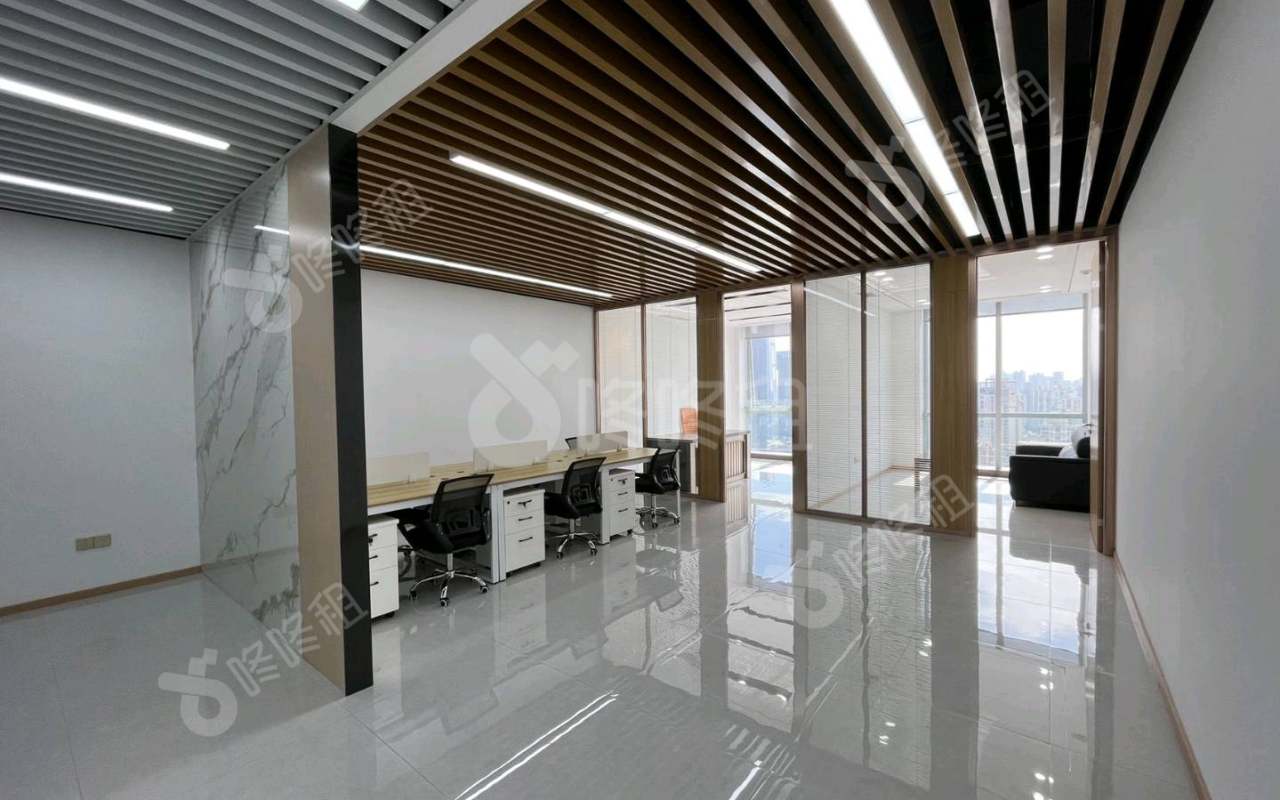 海岸城大厦_161平_豪装_办公室开间