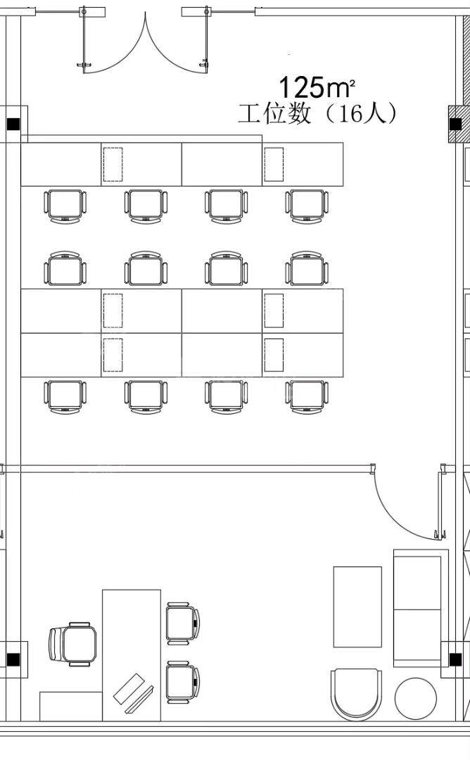 狮子园文化创意园_125平_精装_户型图