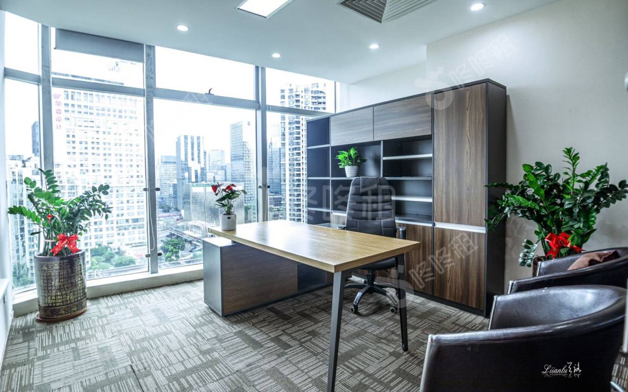 海岸城大厦_228平_精装_办公室隔间