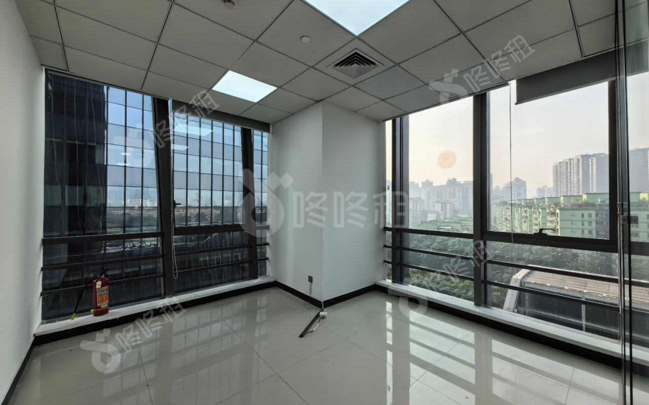 怡化金融科技大厦_130平_简装_办公室隔间