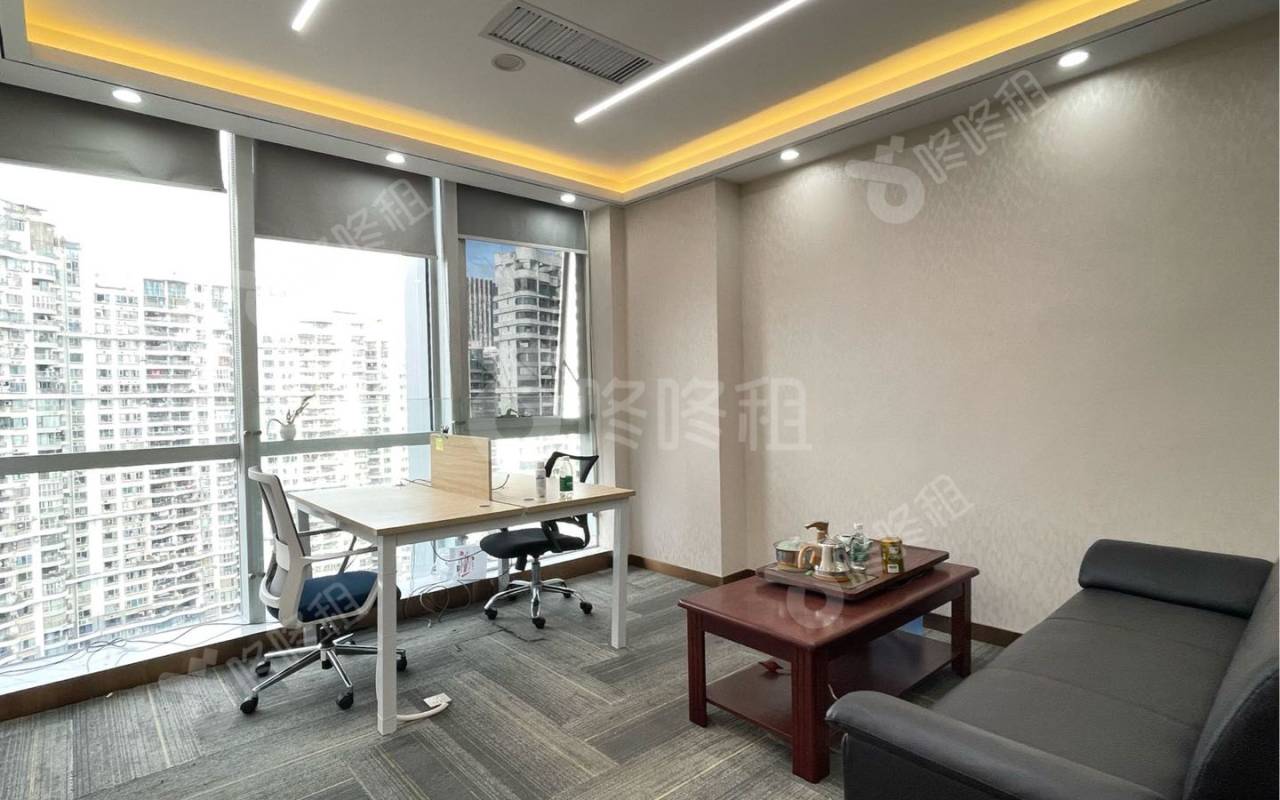 海岸城大厦_98平_精装_办公室隔间