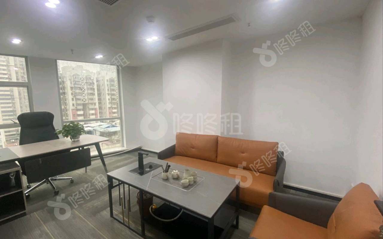 太平洋保险大厦_456平_精装_办公室隔间