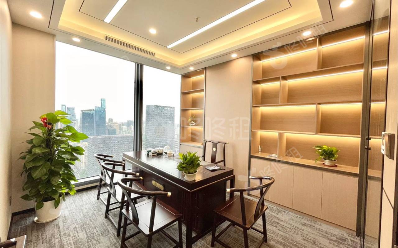 诺德金融中心_465平_精装_办公室隔间