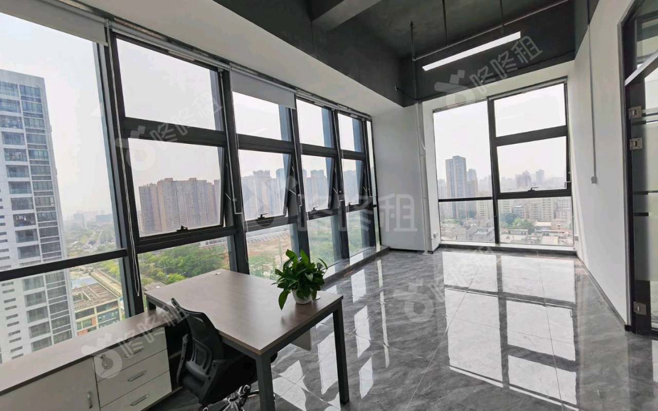 汇智时代广场_82平_精装_办公室隔间