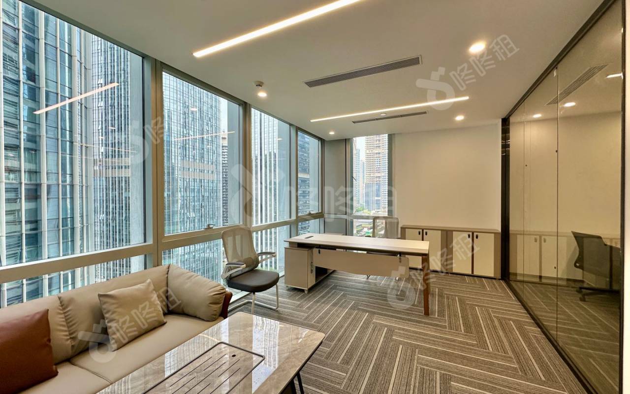 大冲商务中心_190平_精装_办公室隔间