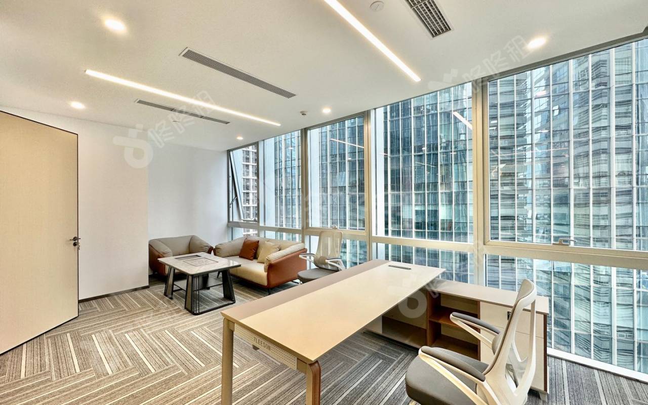 大冲商务中心_190平_精装_办公室隔间