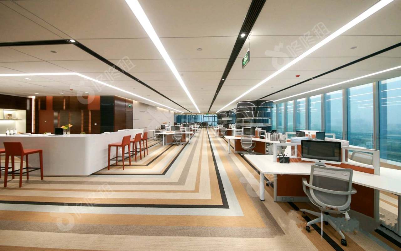 中国铁建环球中心_2280平_定制装修_办公室开间