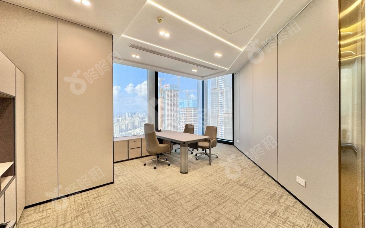 恒裕前海金融中心_636平_精装_办公室隔间
