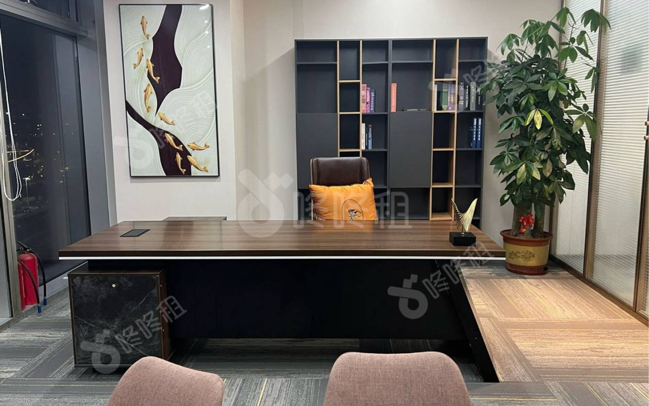 宝中卓越时代广场_398平_精装_办公室隔间