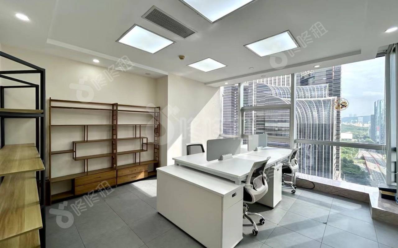 金中环商务大厦_198平_豪装_办公室隔间