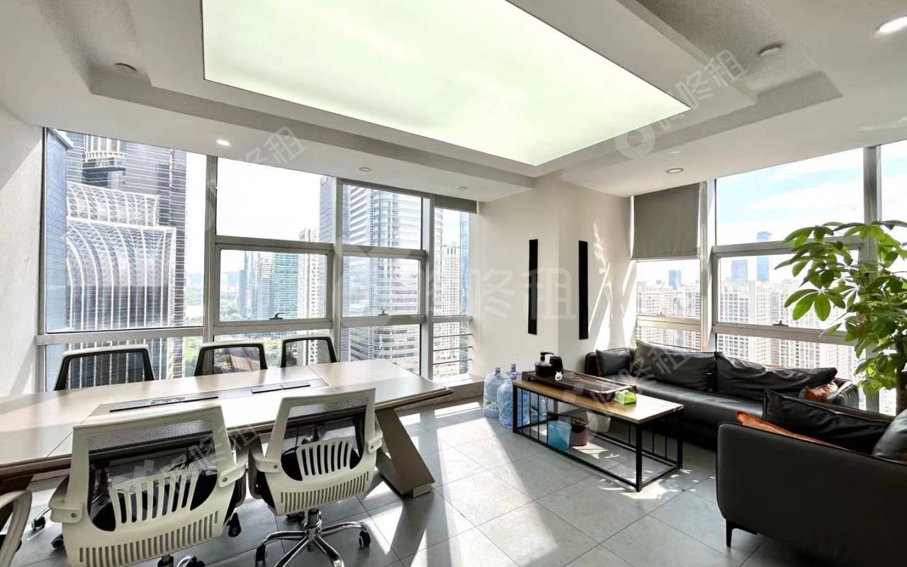 金中环商务大厦_198平_豪装_办公室隔间