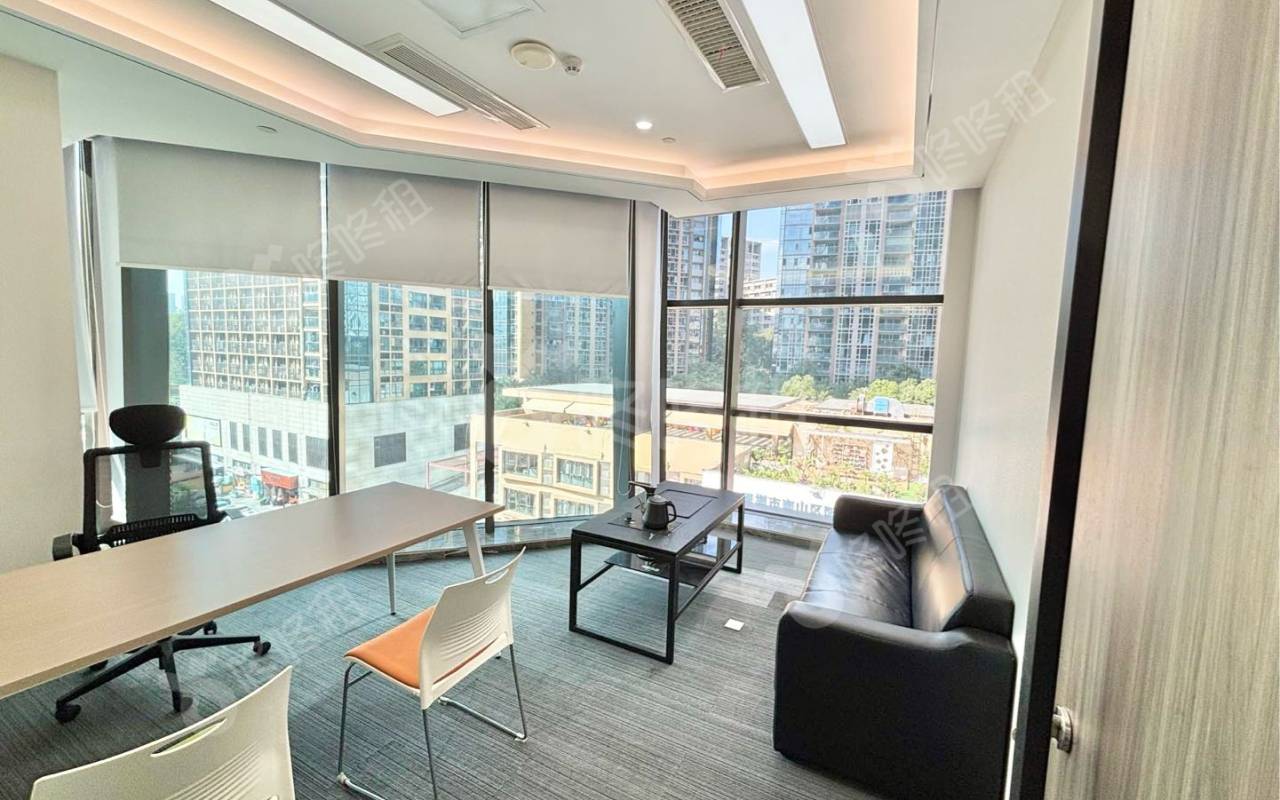 阳光粤海大厦_288平_精装_办公室隔间