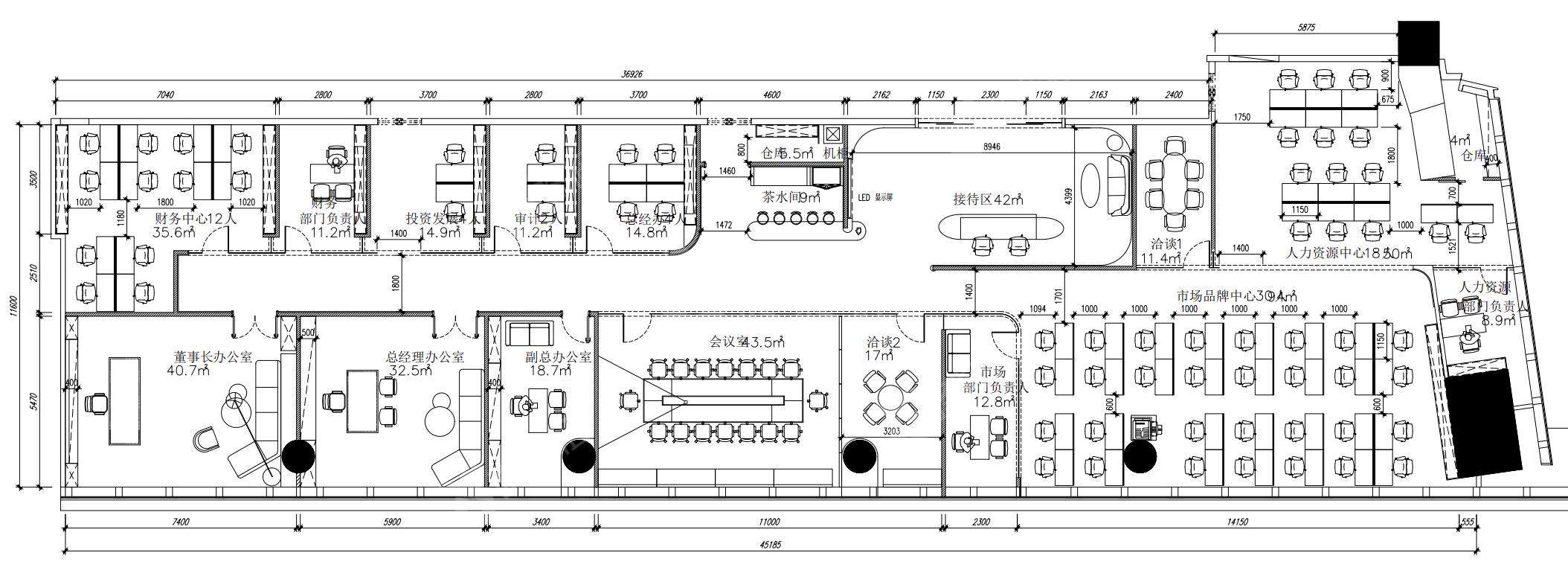 越秀金融大厦_881.98平_精装_户型图