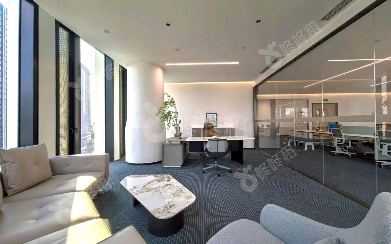 华联城市中心_446平_精装_办公室隔间