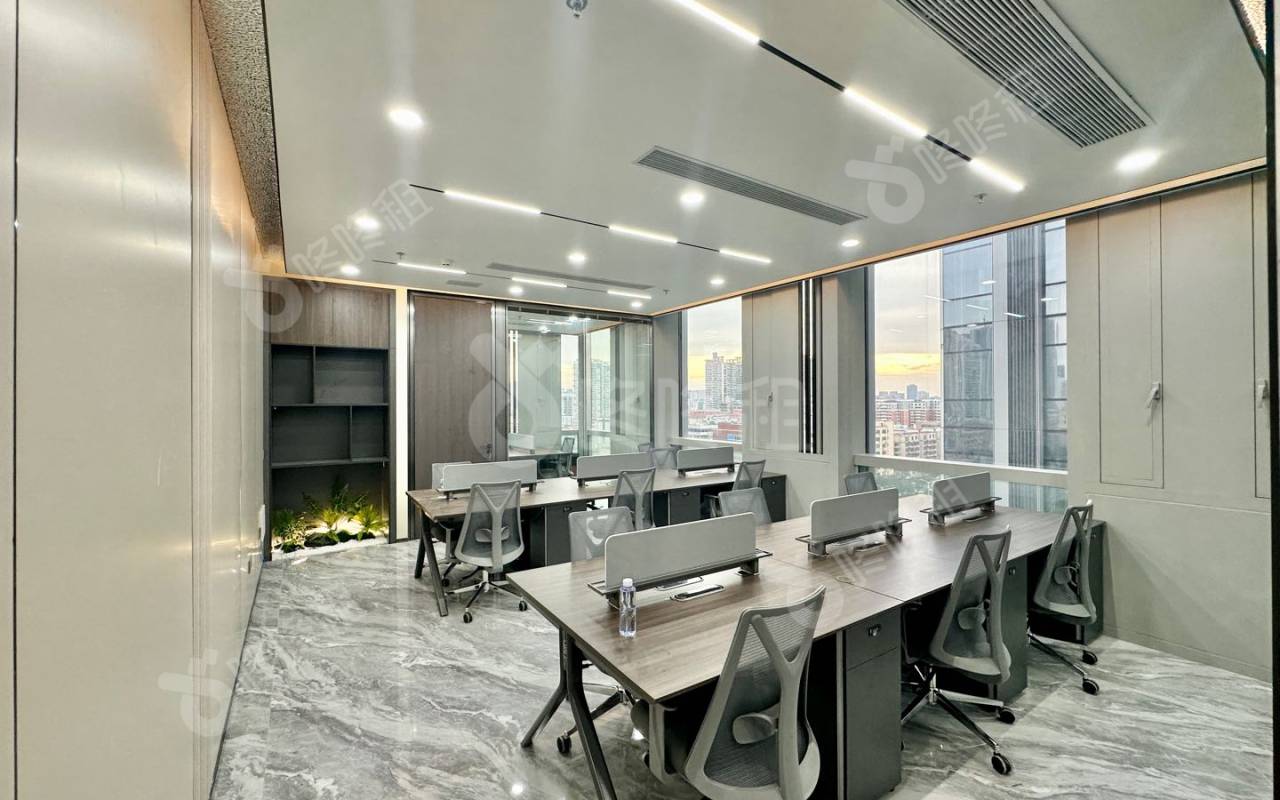 福城时代广场_145平_精装_办公室隔间