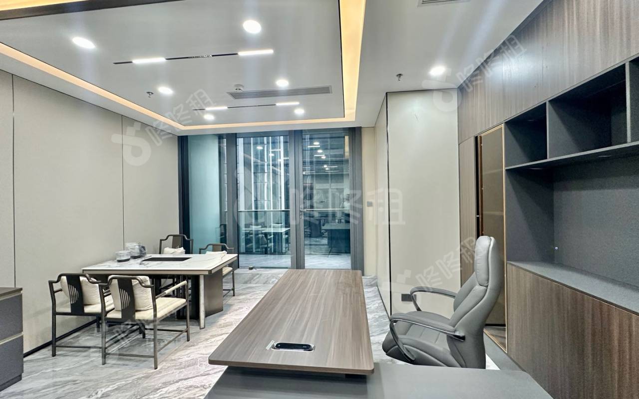 福城时代广场_95平_豪装_办公室隔间