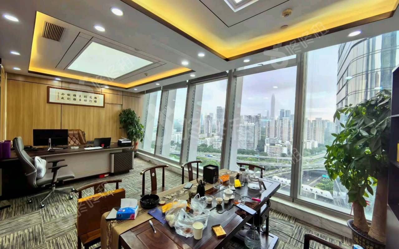 京基滨河时代_598平_豪装_办公室隔间