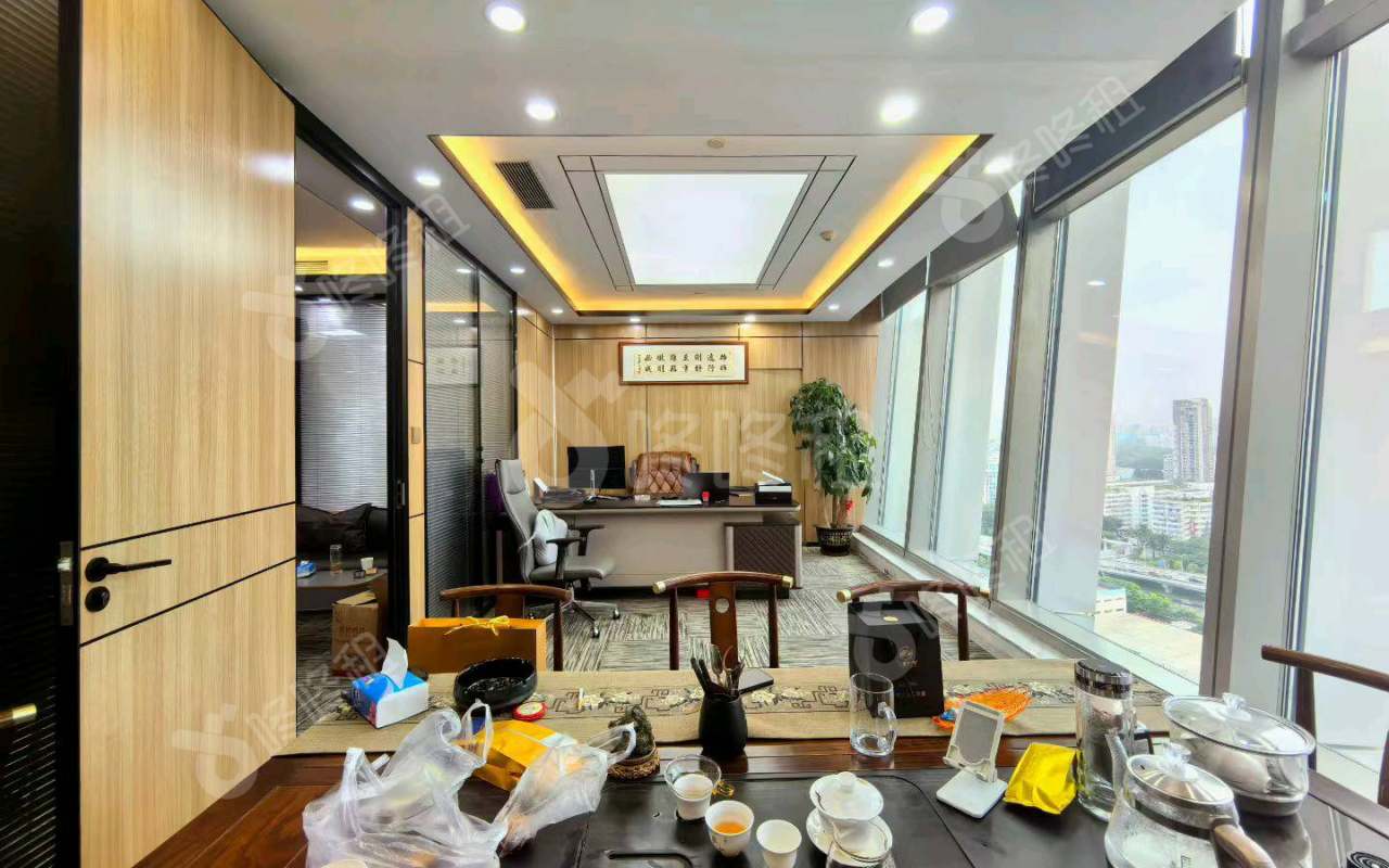 京基滨河时代_598平_豪装_办公室隔间