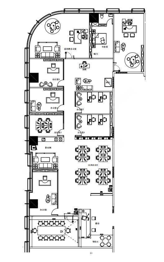 立桥金融中心_692.97平_豪装_户型图