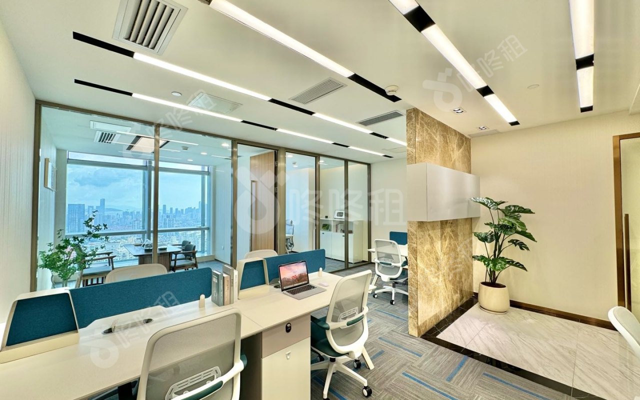 中洲控股中心_168平_精装_办公室开间