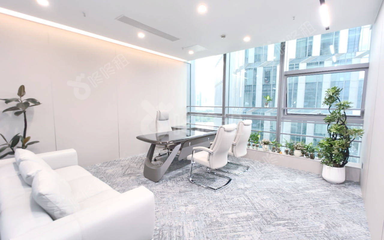 粤美特大厦_500平_豪装_办公室隔间