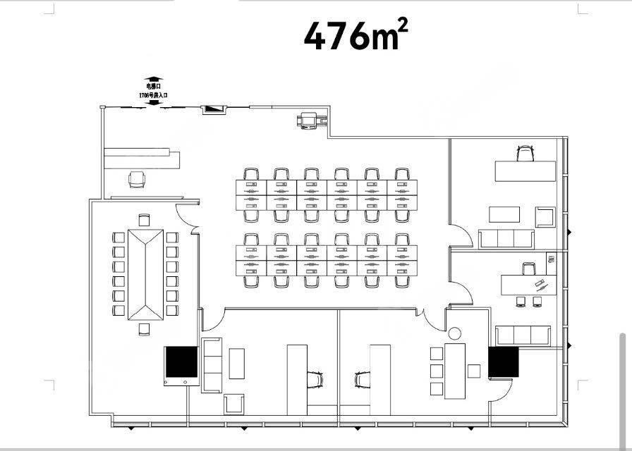 粤美特大厦_500平_豪装_户型图
