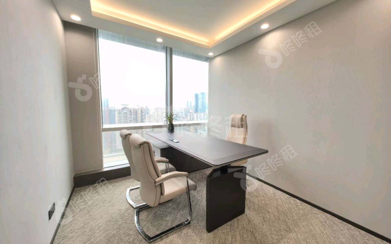 中洲控股中心_450平_精装_办公室隔间