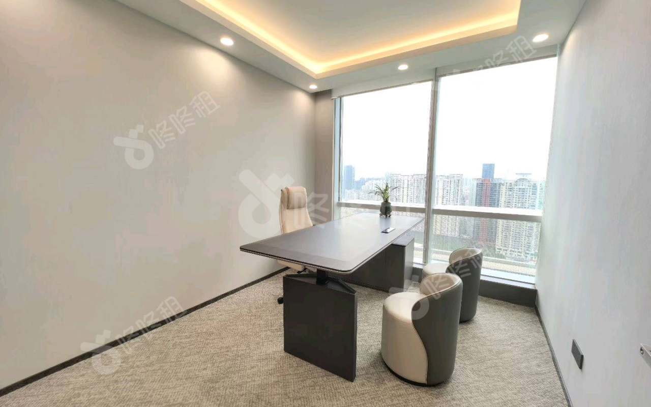 中洲控股中心_450平_精装_办公室隔间
