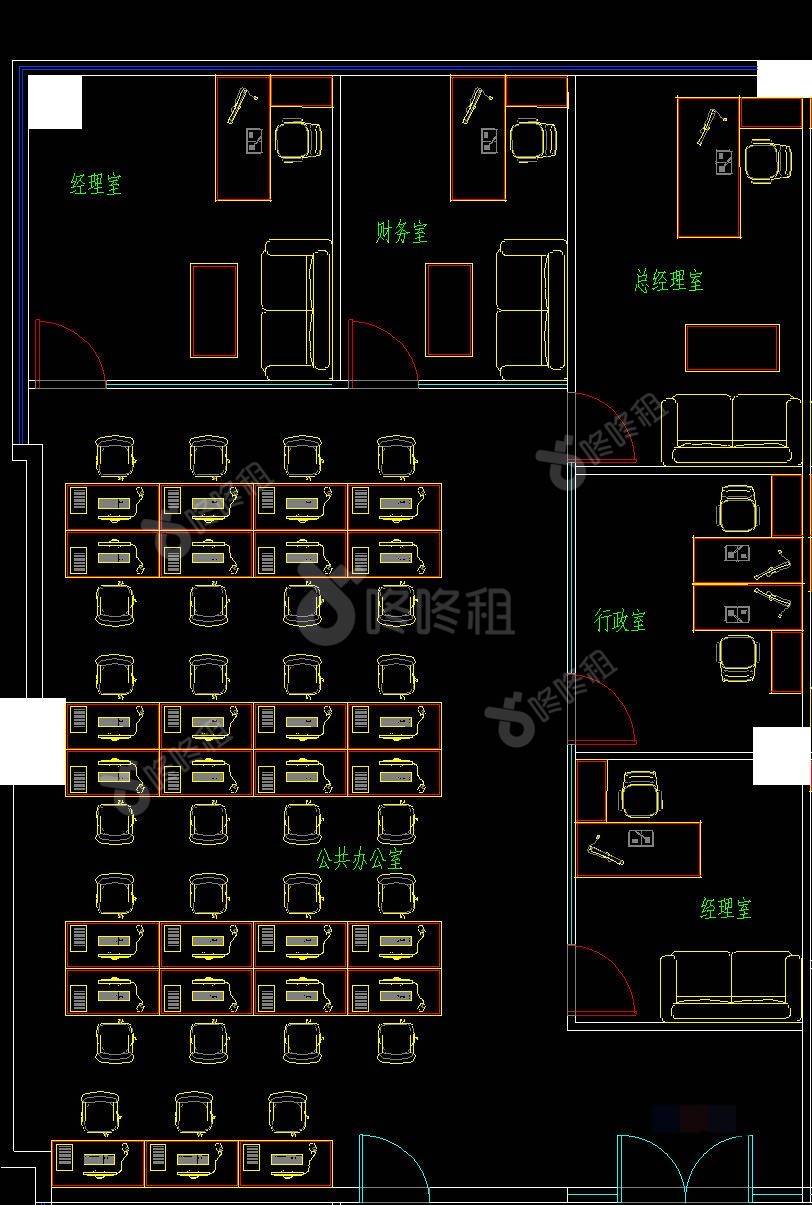 海松大厦_358平_精装_户型图