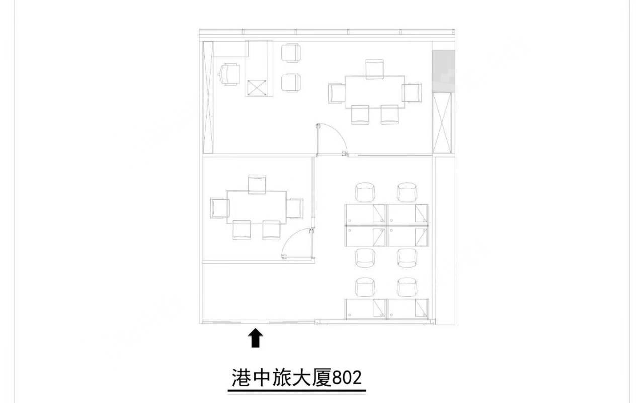 港中旅大厦_150平_精装_户型图