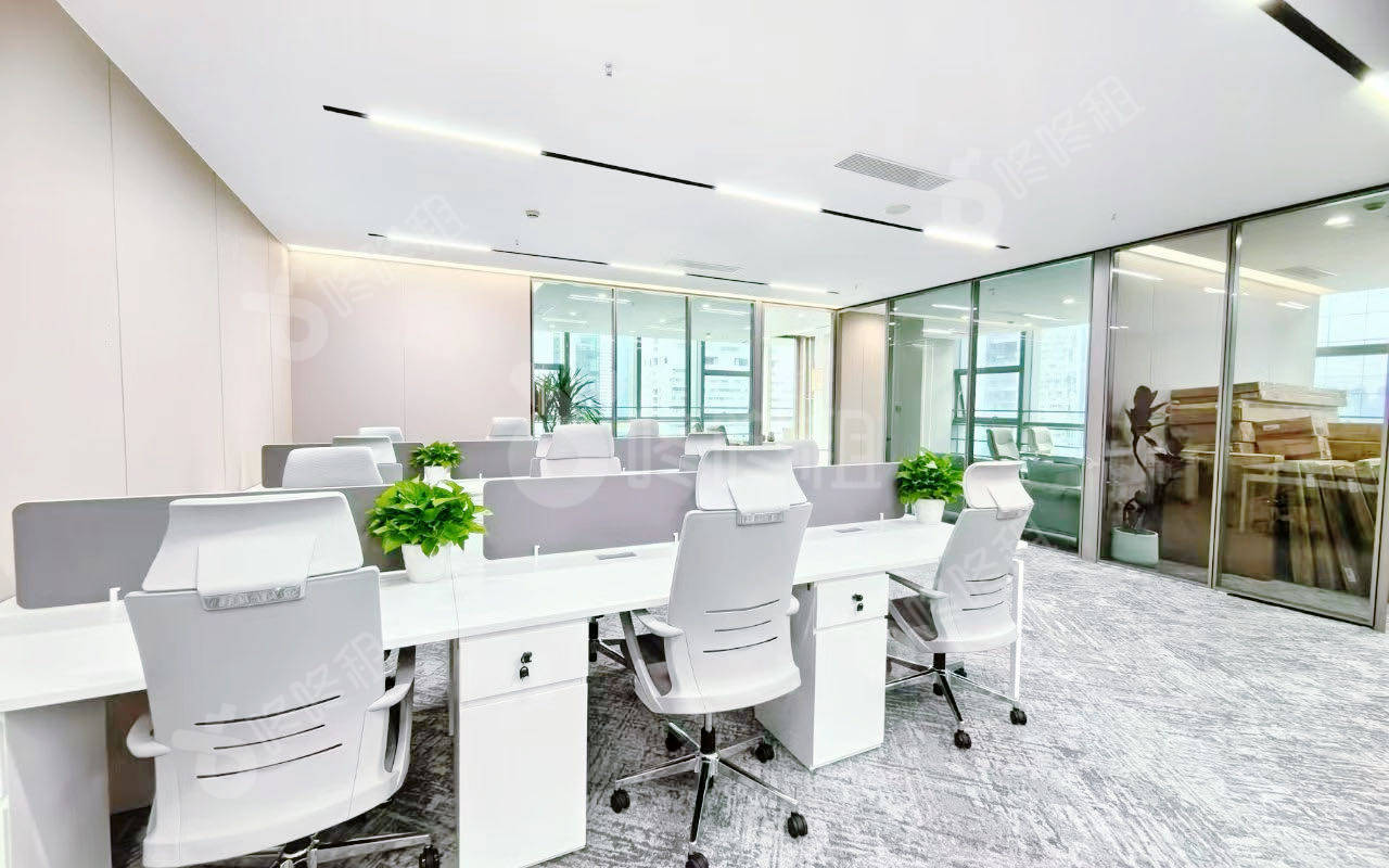 粤美特大厦_416平_豪装_办公室开间