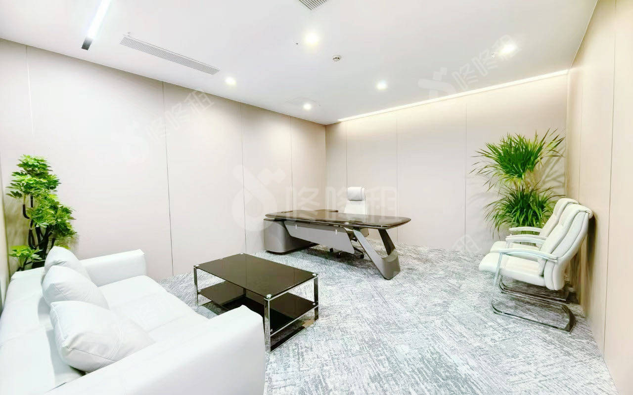 粤美特大厦_416平_豪装_办公室隔间