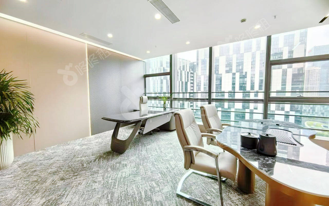 粤美特大厦_416平_豪装_办公室隔间