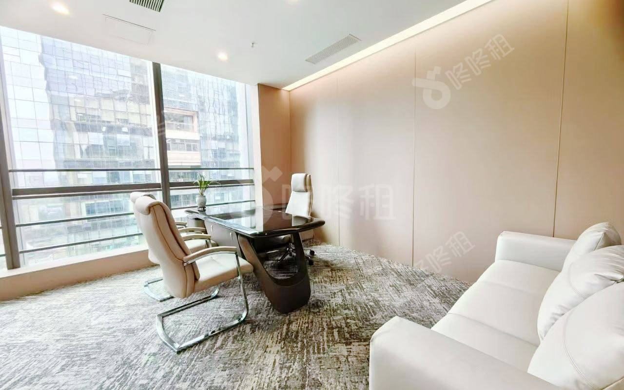 粤美特大厦_416平_豪装_办公室隔间