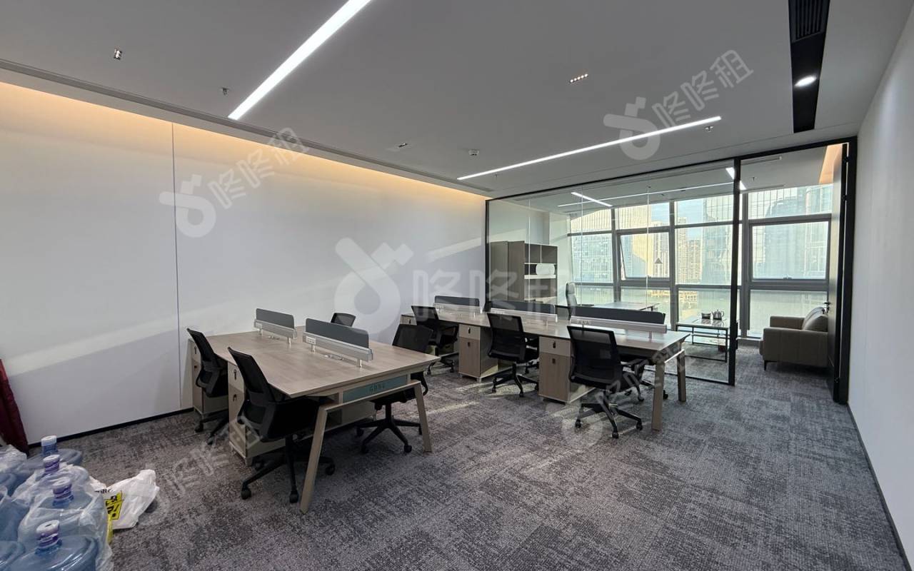 中意智慧大厦_93平_豪装_办公室开间