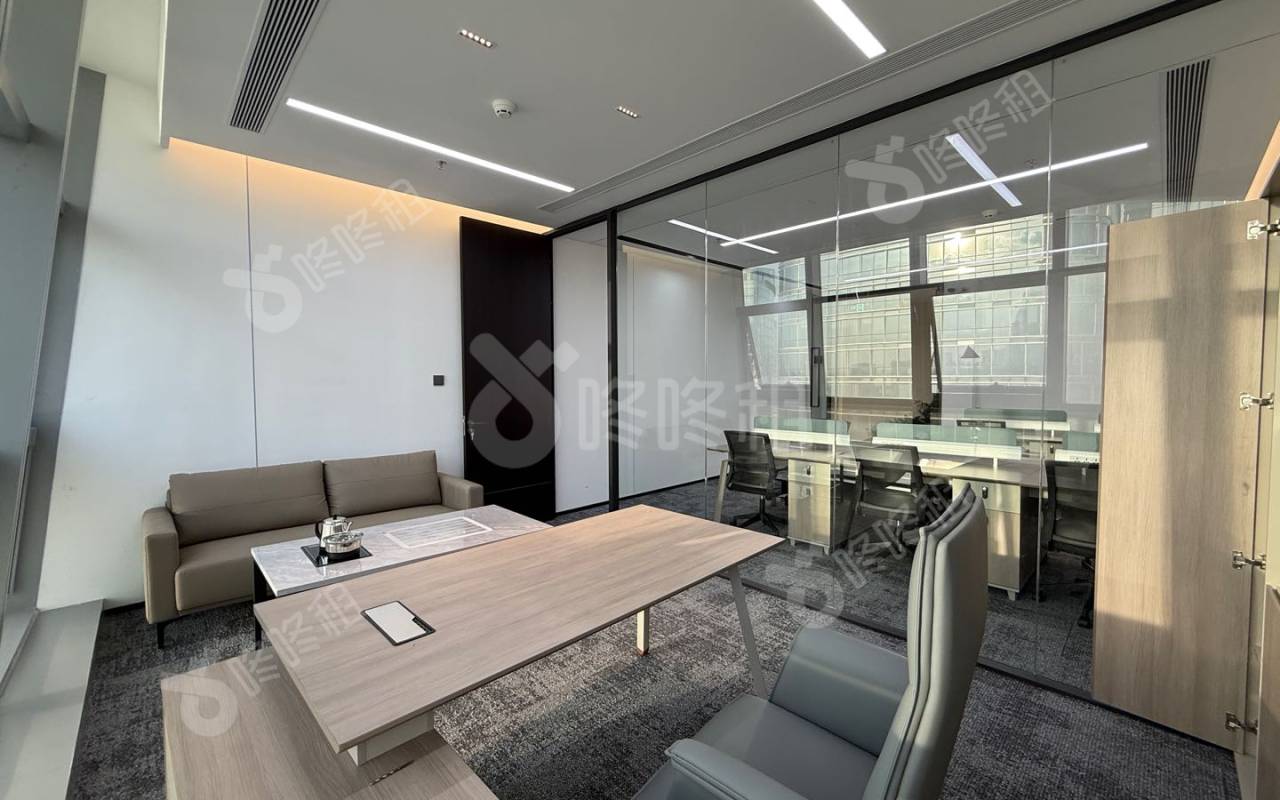 中意智慧大厦_93平_豪装_办公室隔间