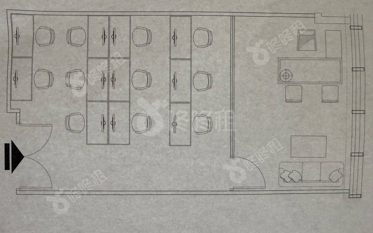 中意智慧大厦_93平_豪装_户型图