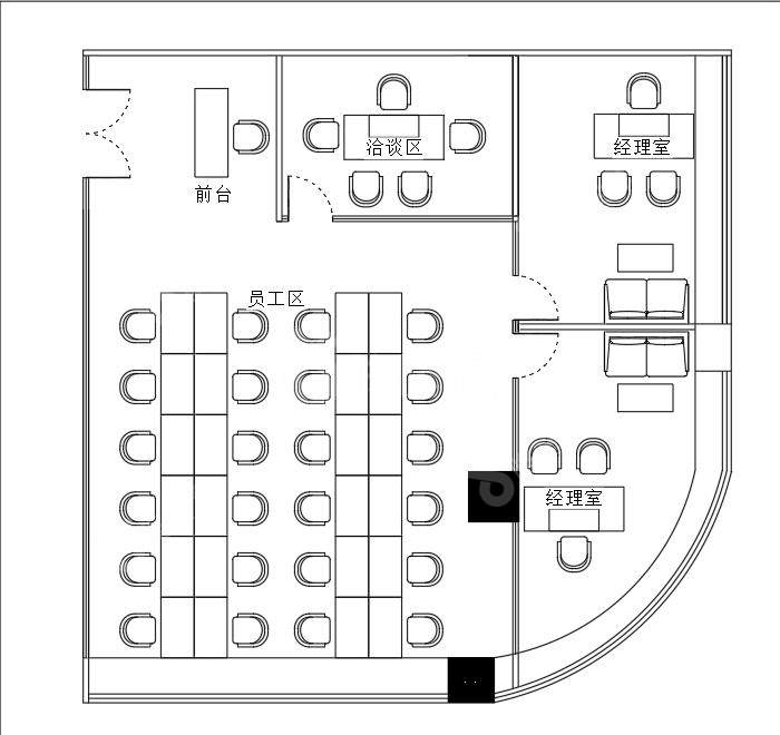 创举商务大厦_236平_精装_户型图
