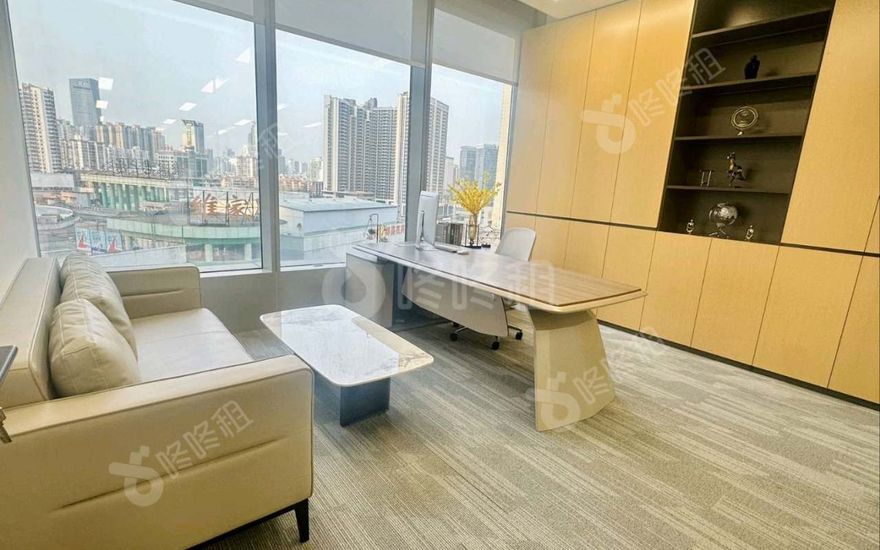 越秀金融大厦_300平_精装_办公室隔间