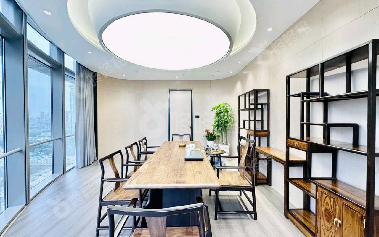 华新中心_280平_精装_办公室隔间