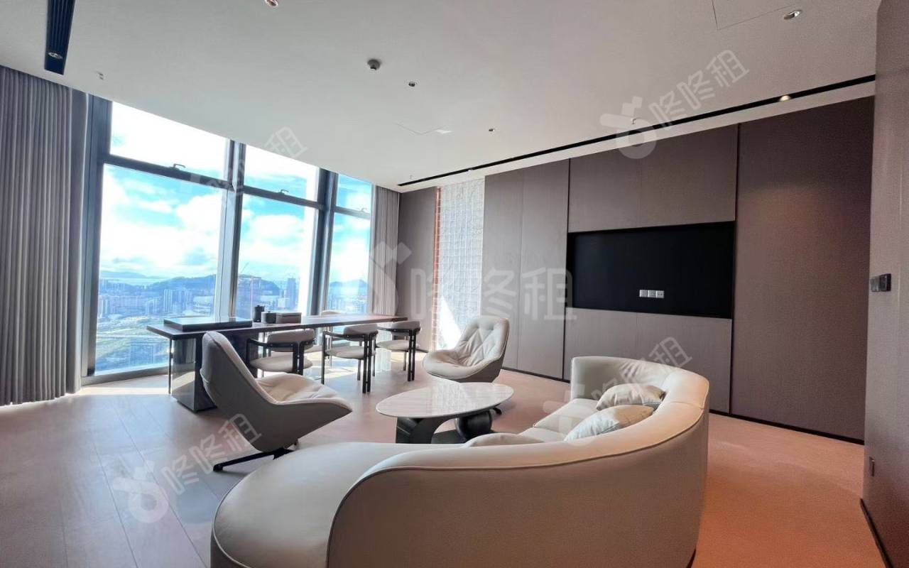 卓越前海壹号_118平_豪装_办公室开间