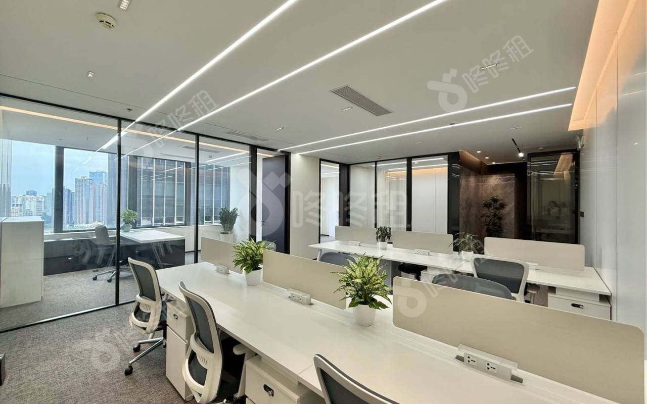 芒果网大厦_200平_精装_办公室开间
