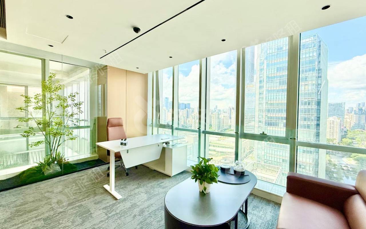 海岸城大厦_258平_精装_办公室隔间