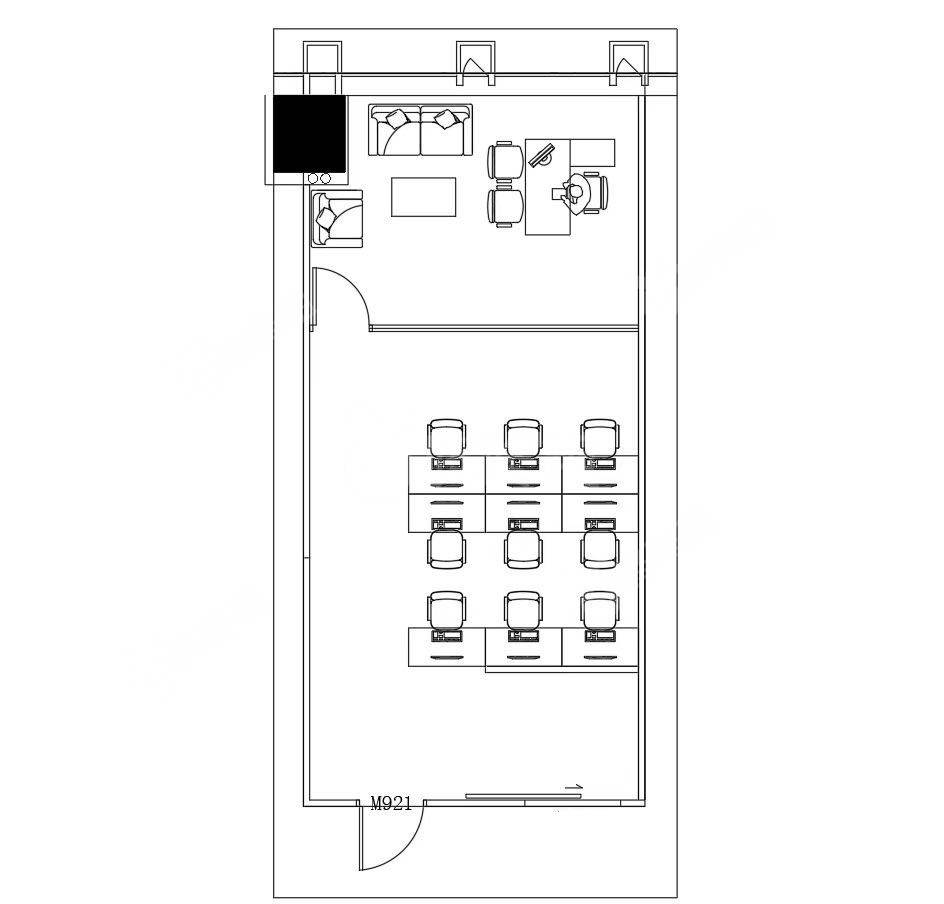 天珑移动大厦_128平_精装_户型图