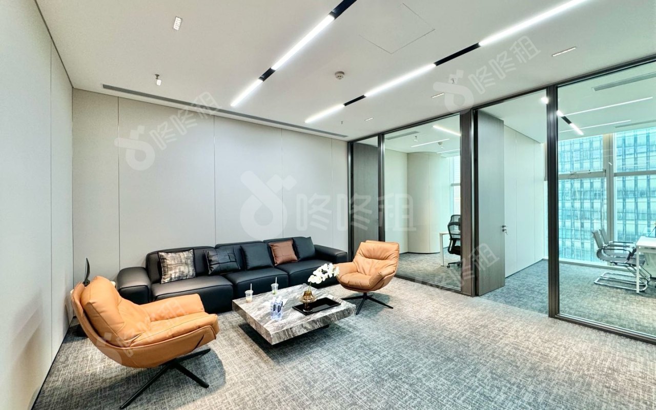 康泰创新广场_116.89平_精装_办公室开间